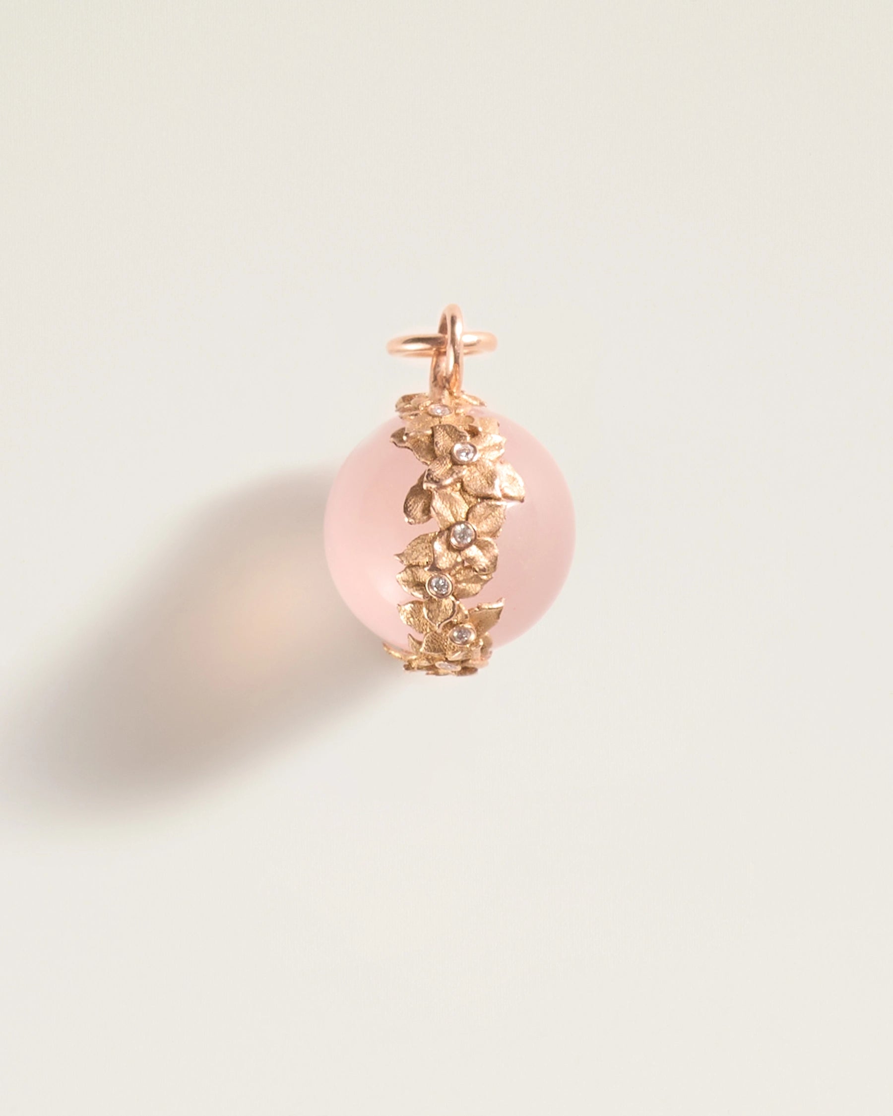 The Garden Pendant in Rose Quartz