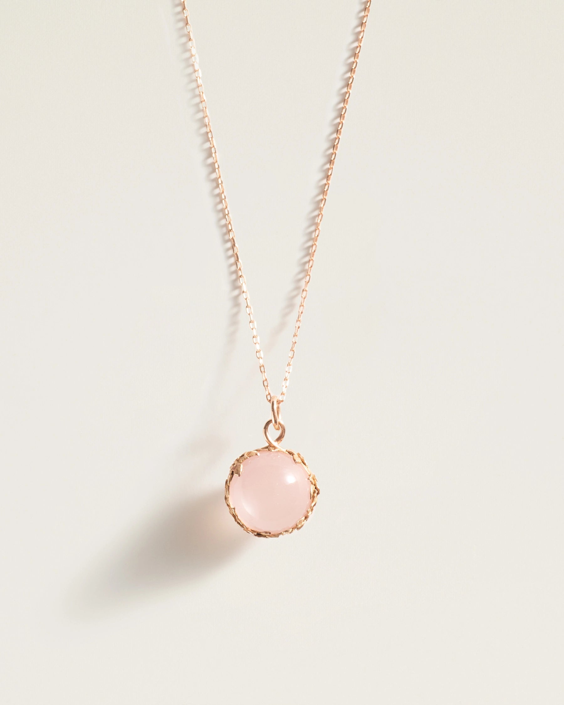 The Garden Pendant in Rose Quartz