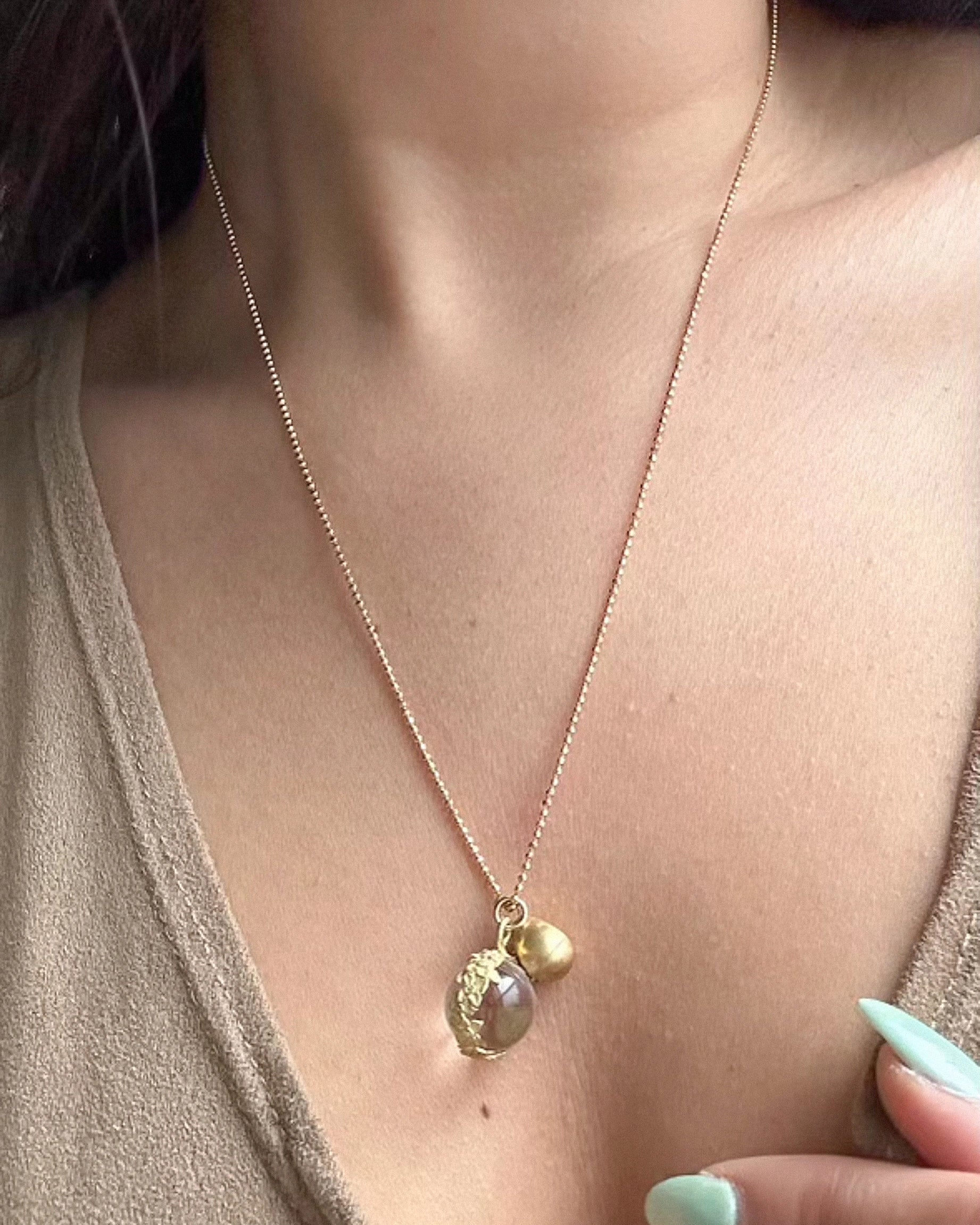 The Garden Pendant in Clear Quartz