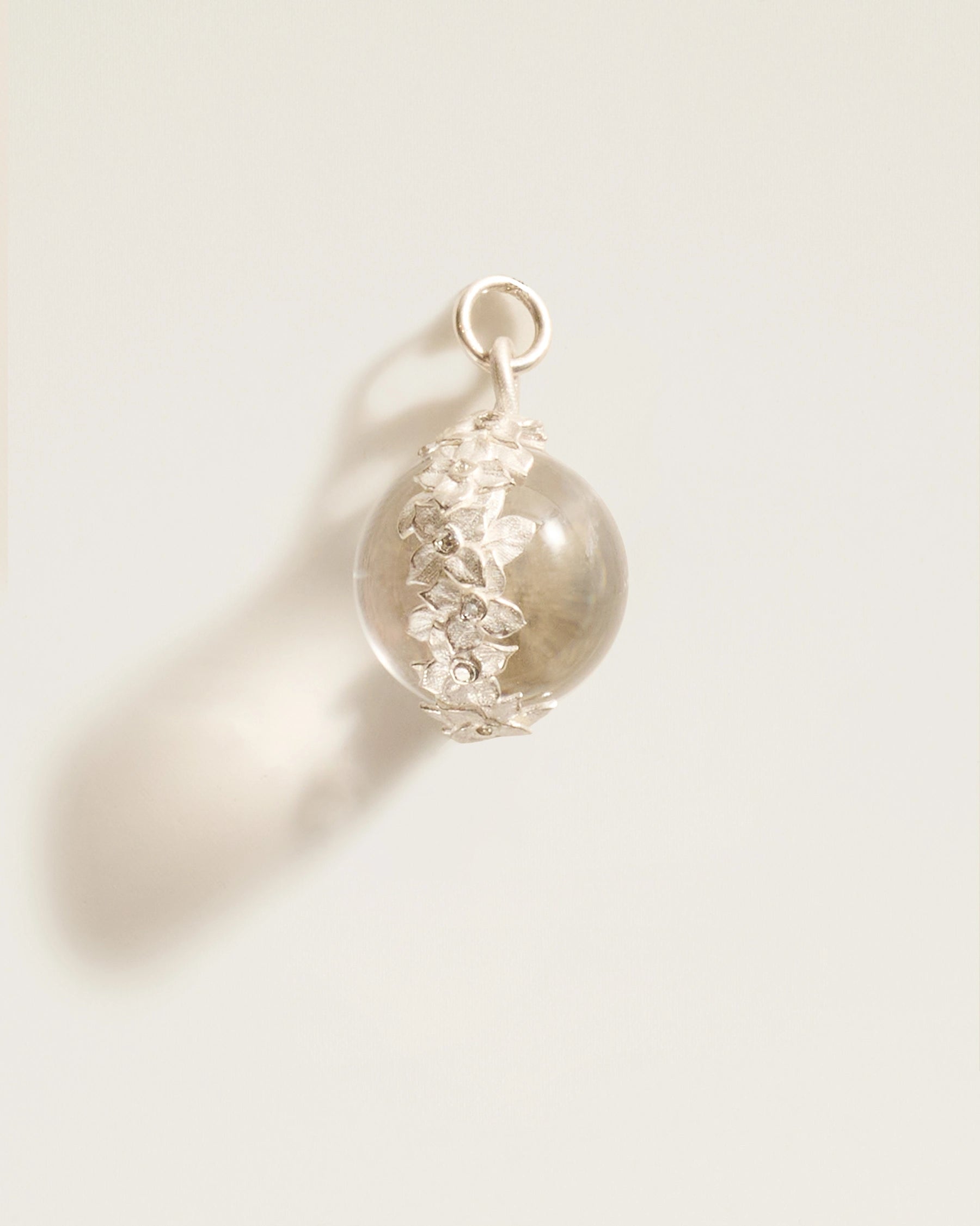 The Garden Pendant in Clear Quartz, Silver