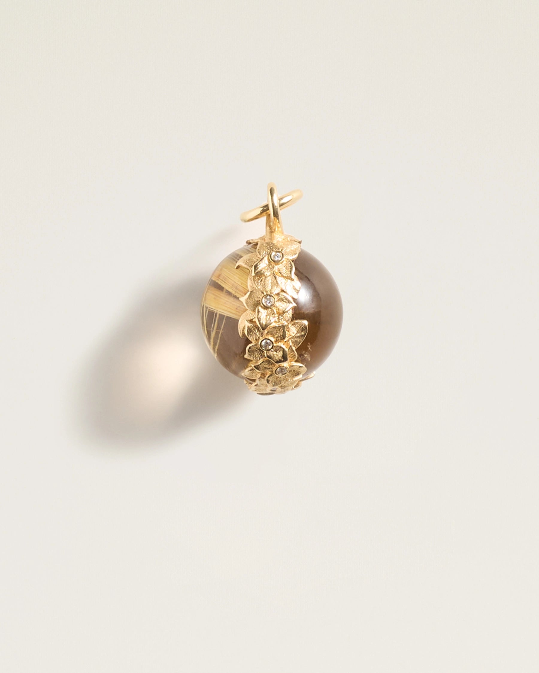 The Garden Pendant in Rutilated Quartz