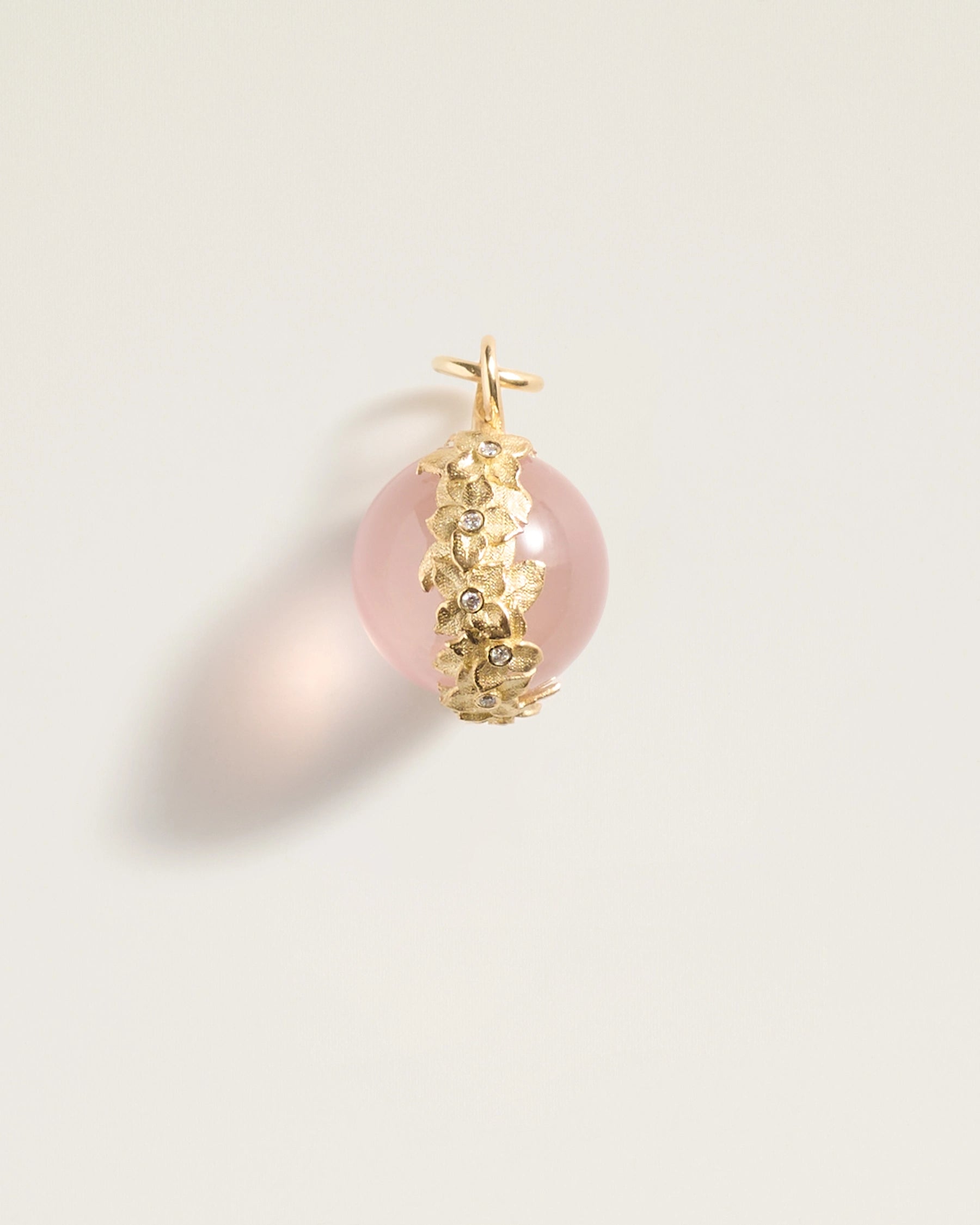 The Garden Pendant in Rose Quartz