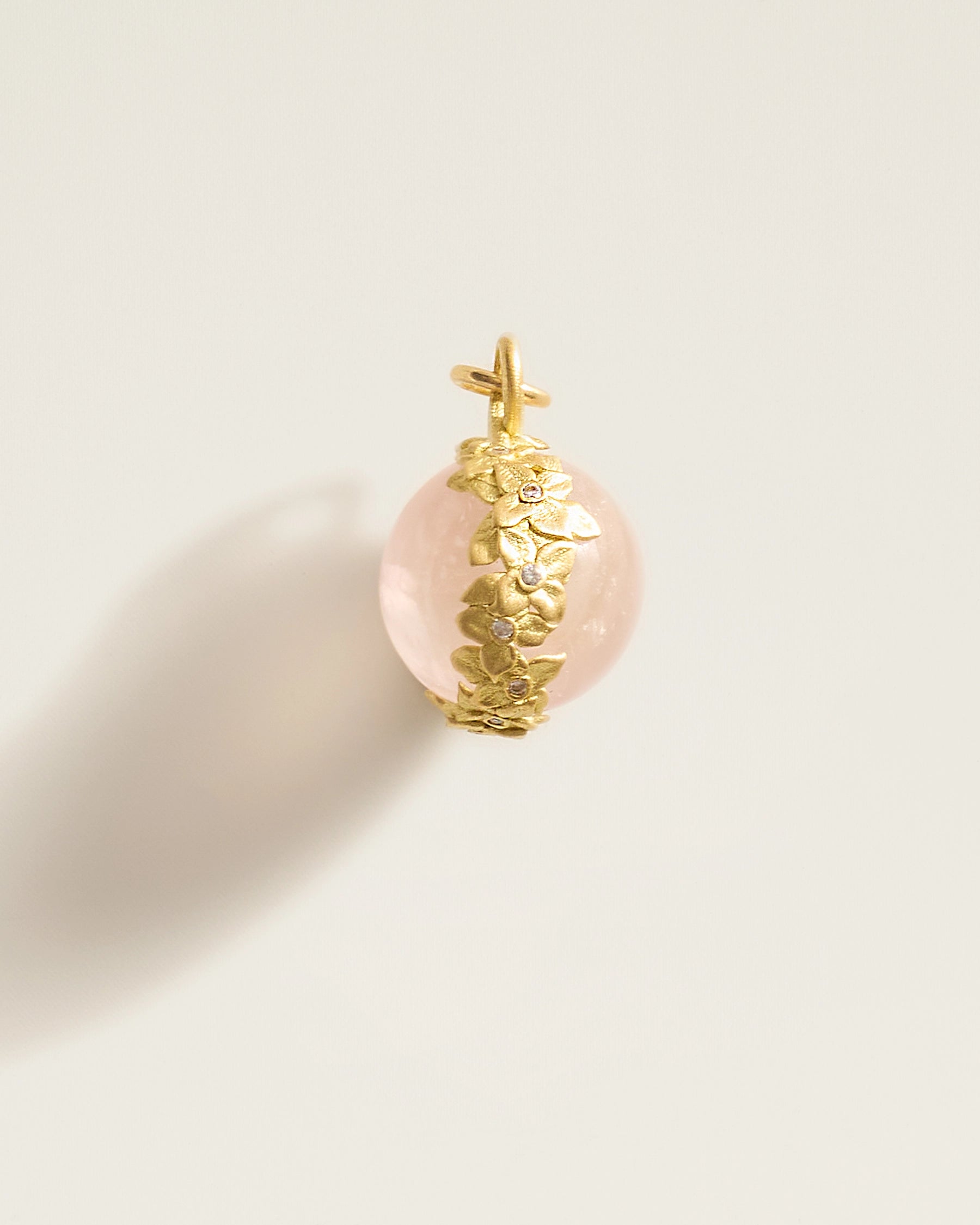 The Garden Pendant in Rose Quartz