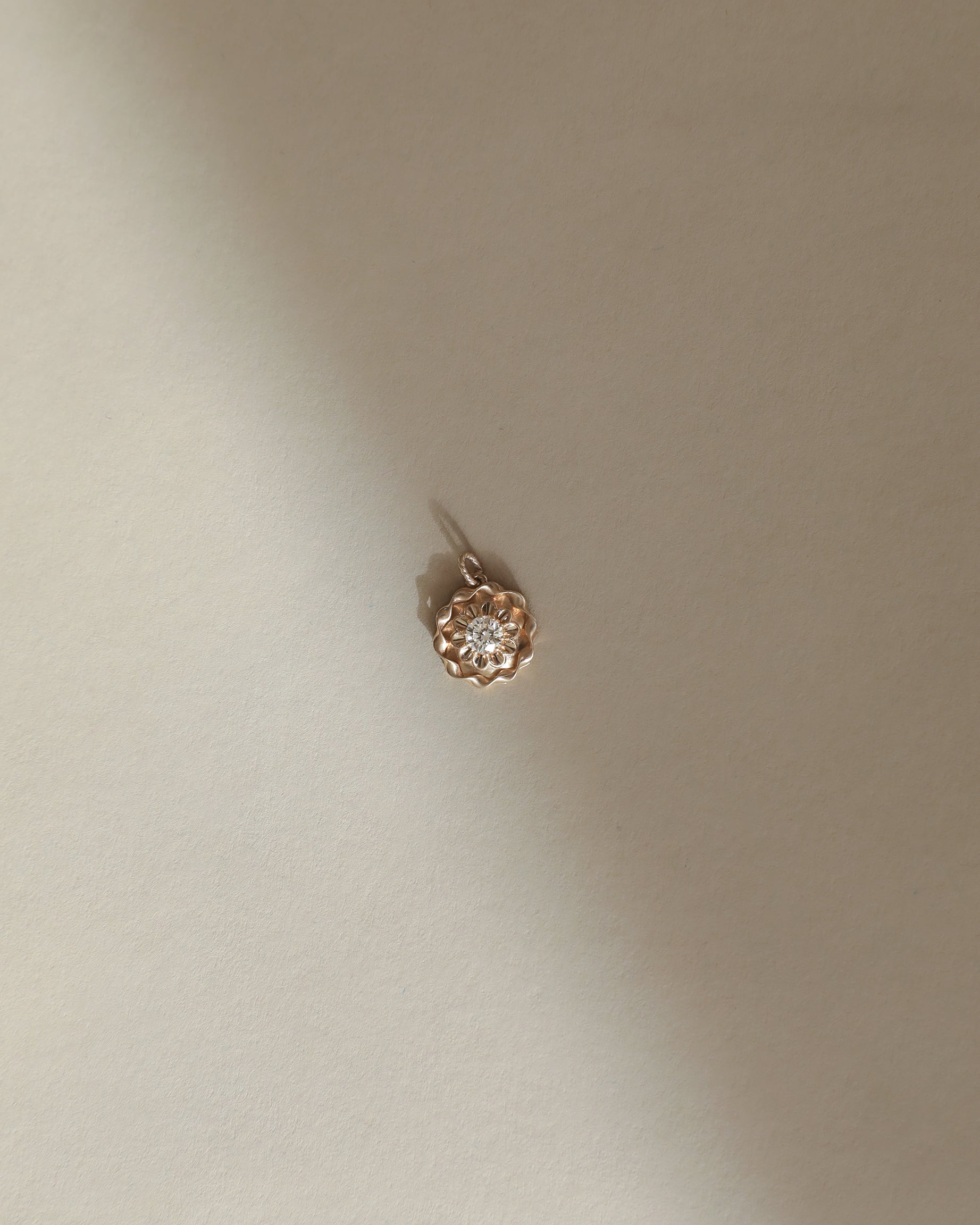 lab created diamond charm pendant