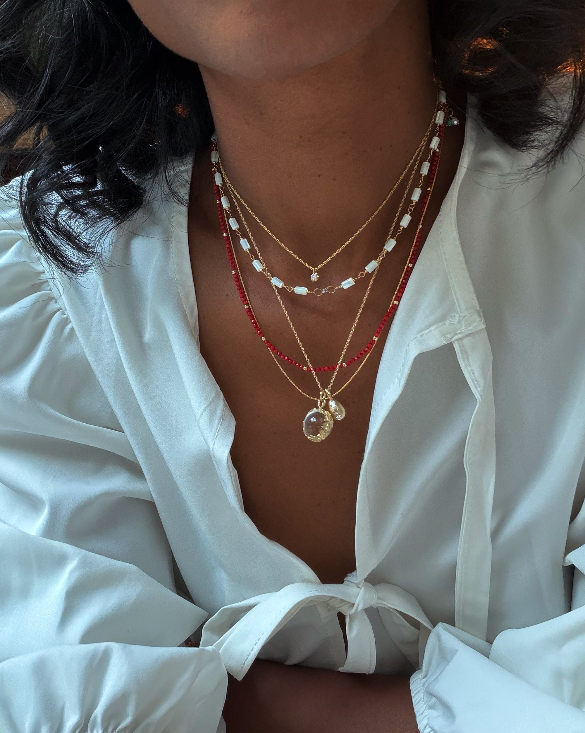 The Sea Star Necklace in Mother of Pearl