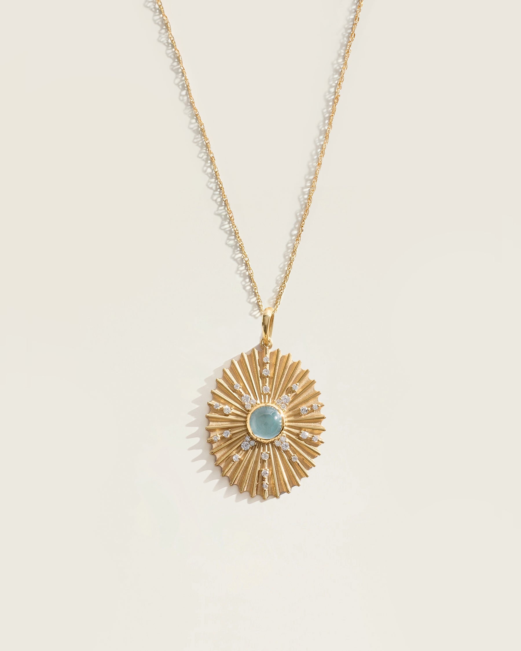 The March Birthstone Supernova Pendant — Aquamarine