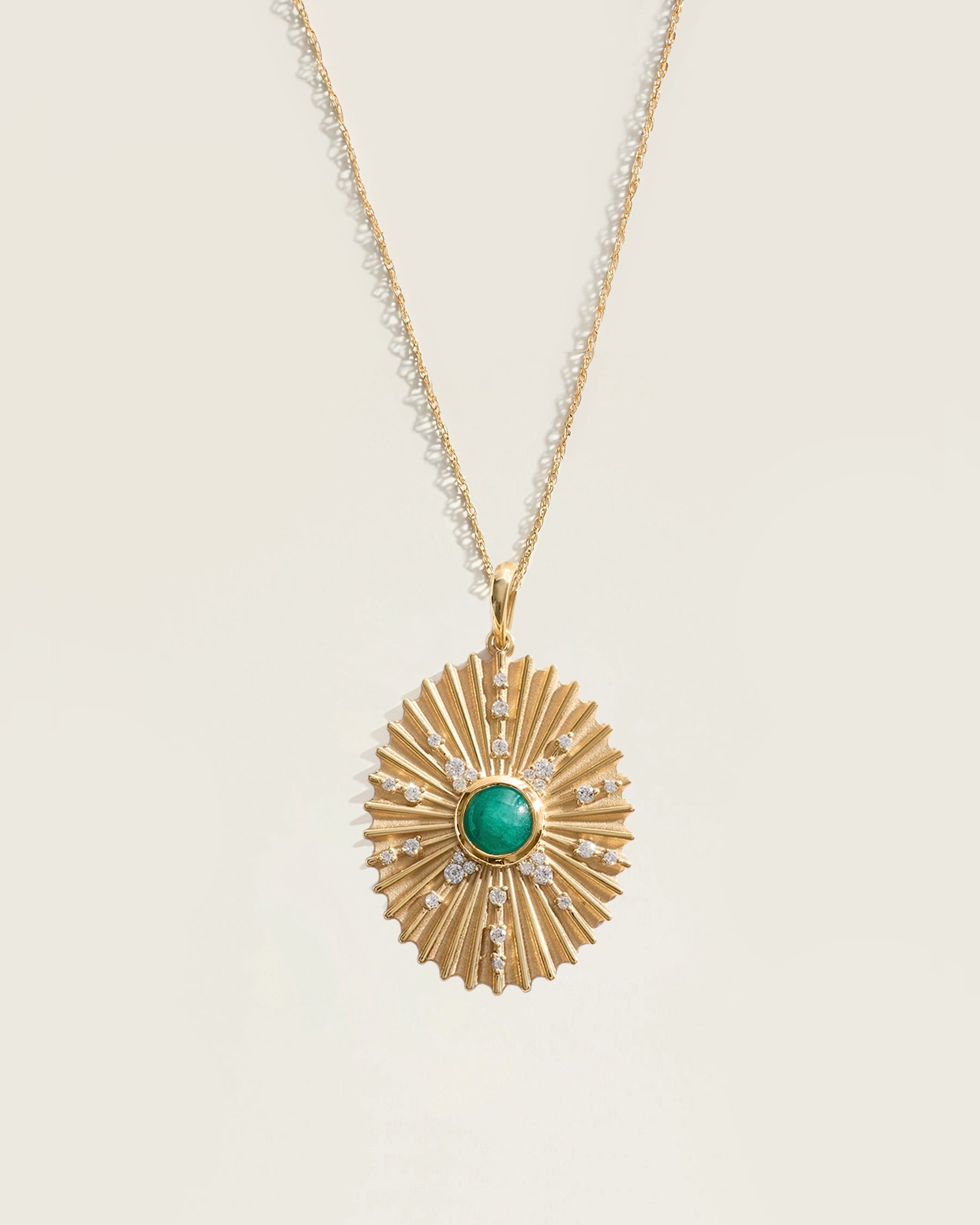 The May Birthstone Supernova Pendant — Emerald