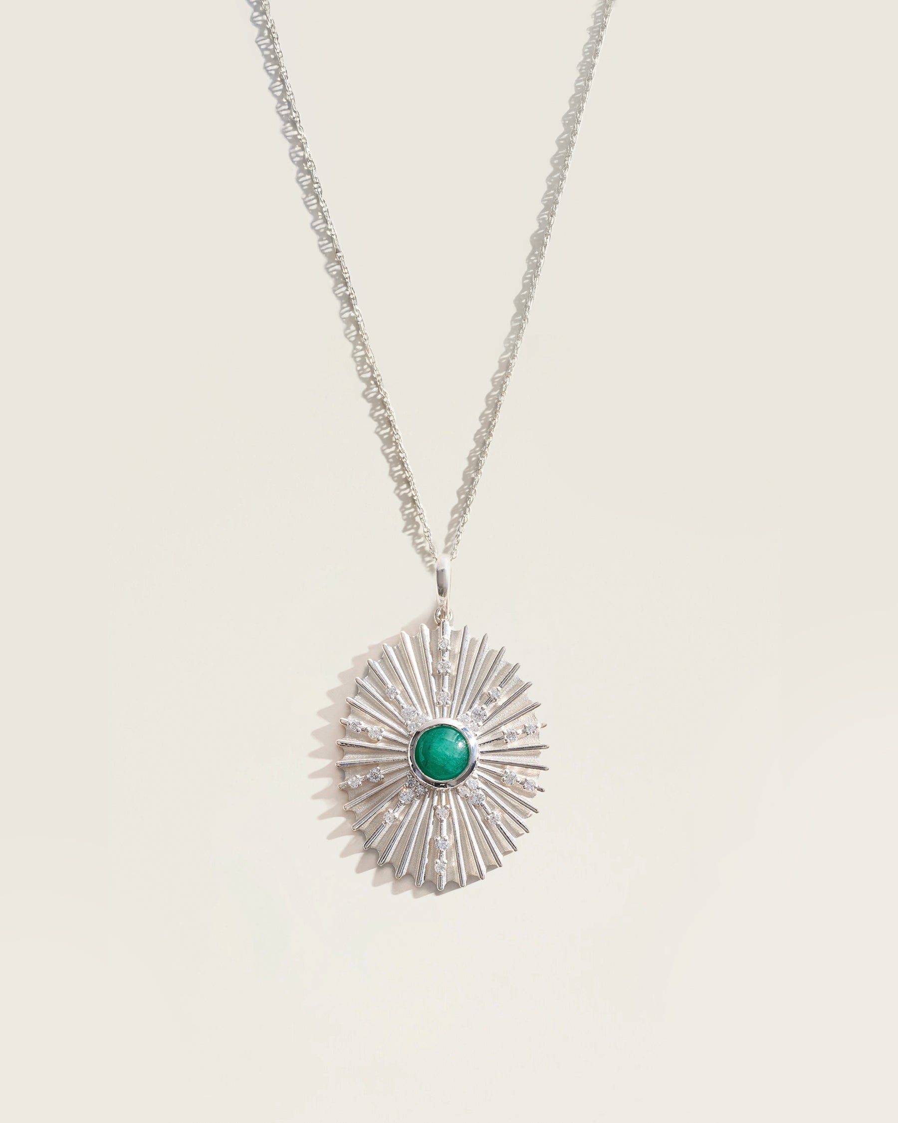 The May Birthstone Supernova Pendant — Emerald
