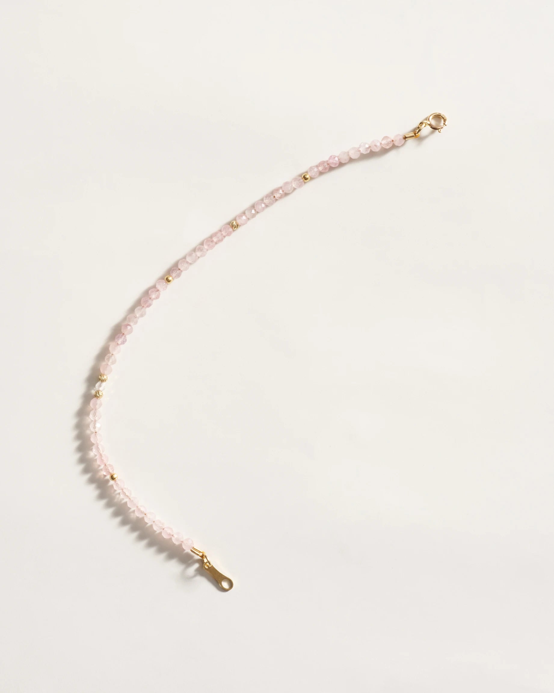 The Crystal Strand Bracelet In Rose Quartz — Seeds of Love