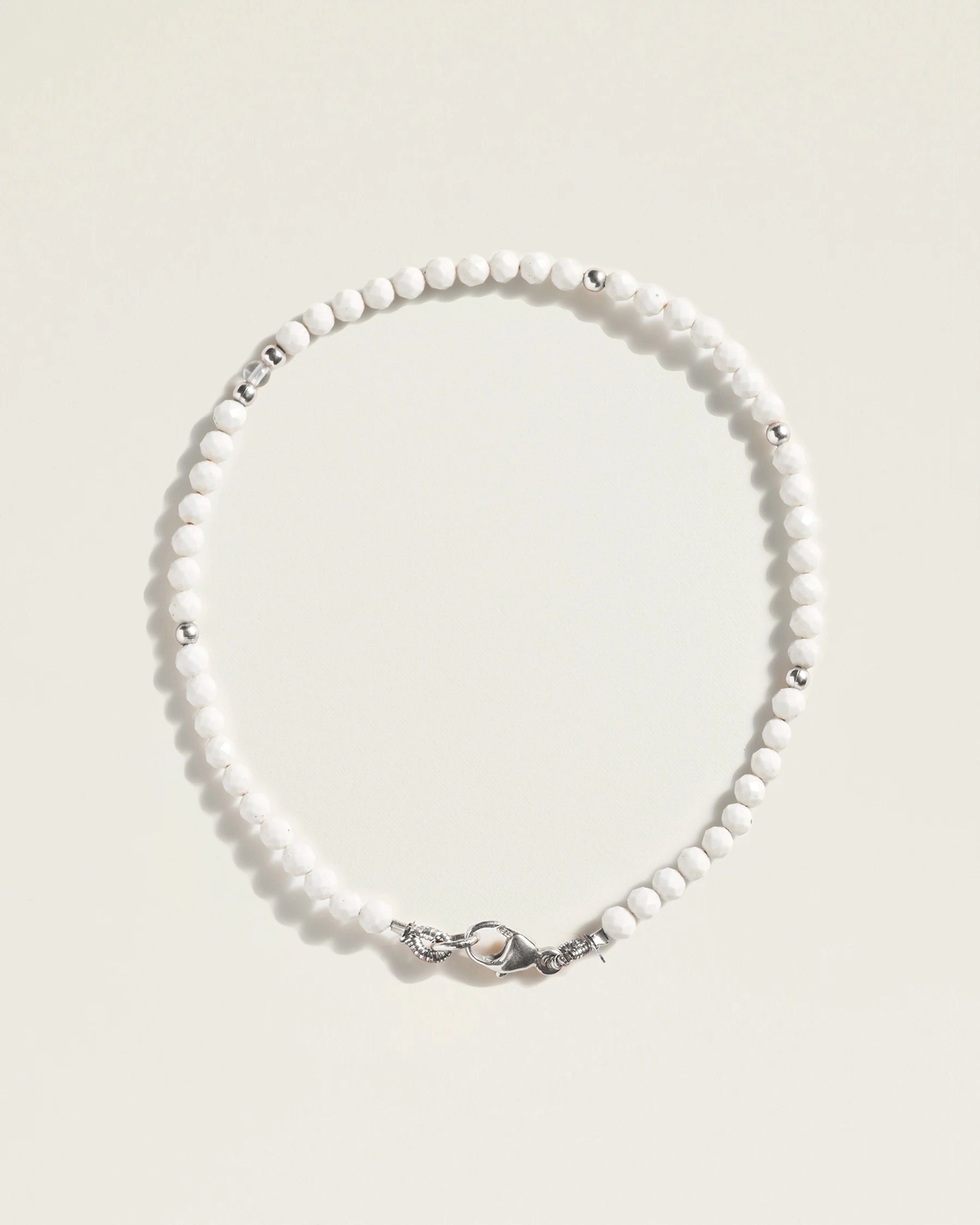 The Seeds of Belonging Bracelet — White Fossil Jasper
