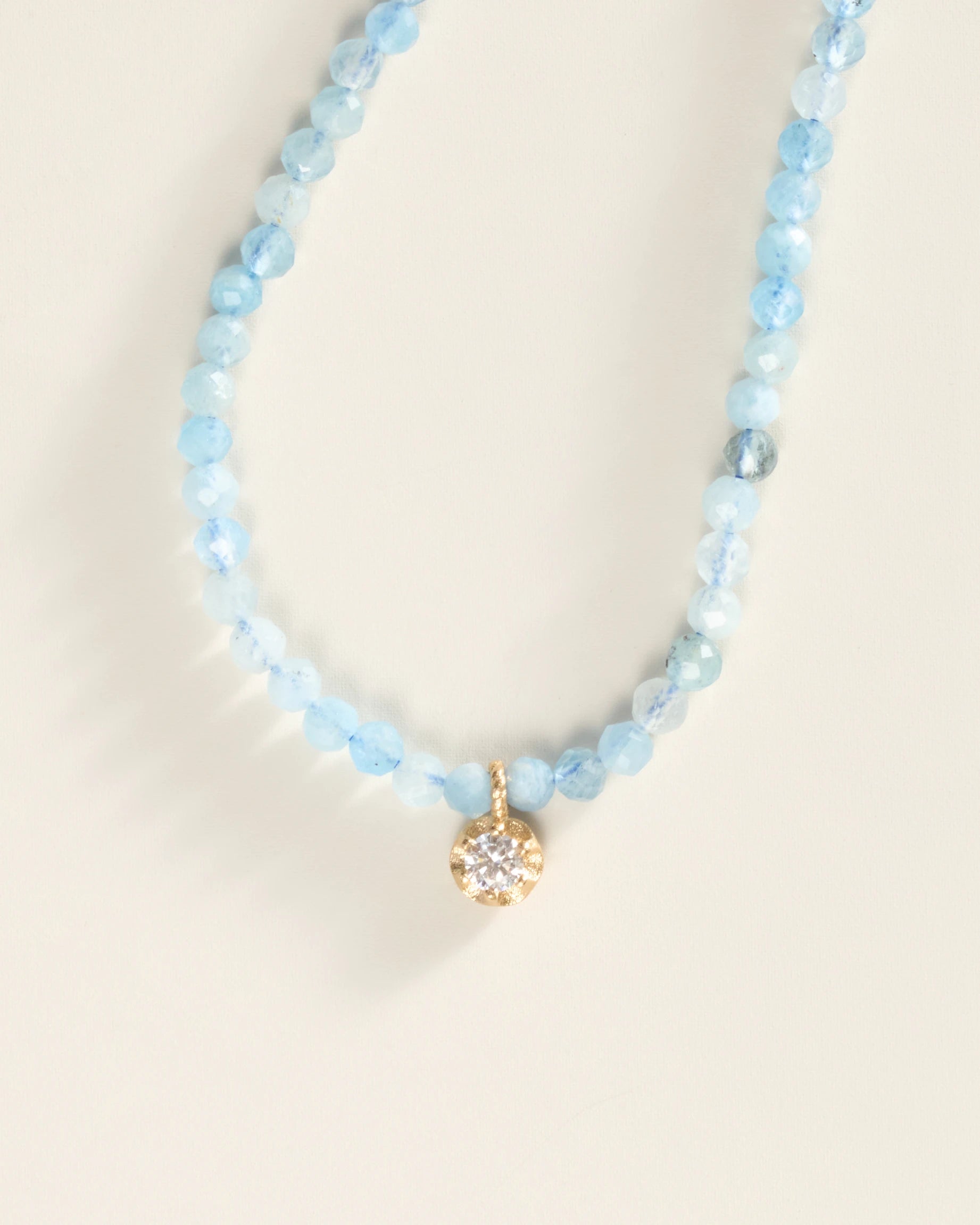 The Crystal Strand Necklace In Aquamarine — Seeds of Calm