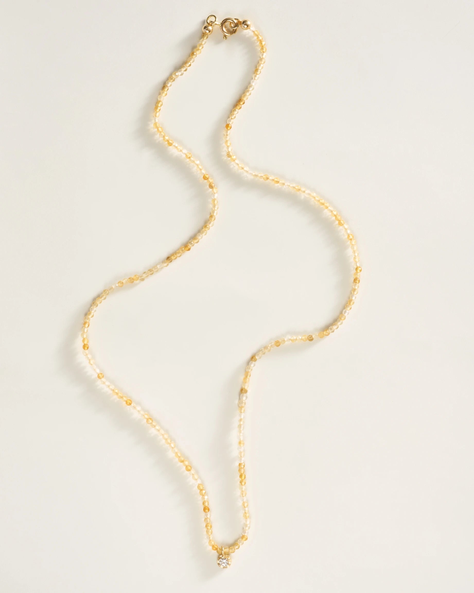 The Crystal Strand Necklace In Citrine — Seeds of Abundance