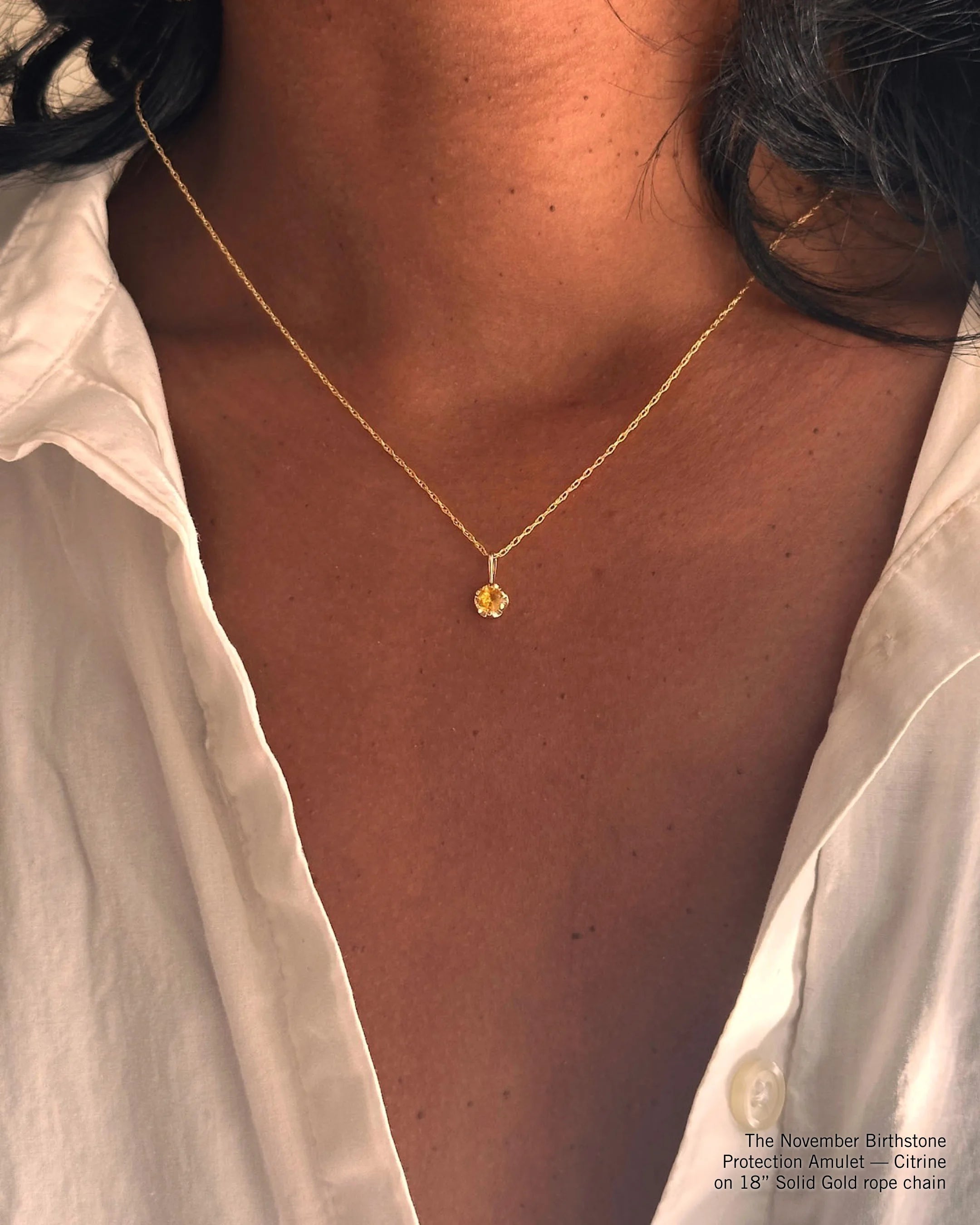 The November Birthstone Protection Amulet – Citrine